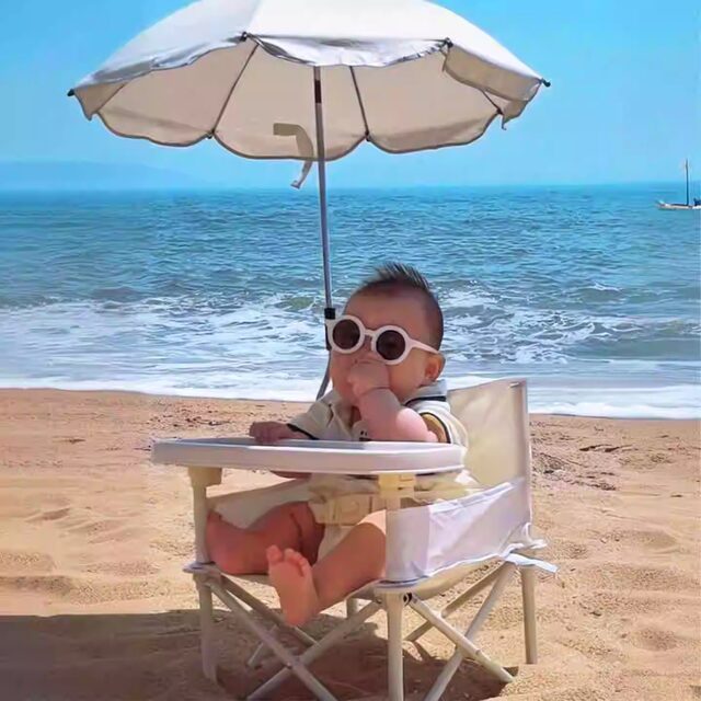 Baby dining chair, folding chair, backrest, children's outdoor beach chair, picnic beach chair, photo chair, portable baby learning chair
