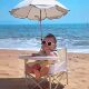 Baby dining chair, folding chair, backrest, children's outdoor beach chair, picnic beach chair, photo chair, portable baby learning chair