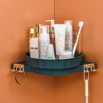 Bathroom Shelf Shelving-Free Wall-mounted Tripod Toilet Wall Corner Swivel Anti-Slip Multilayer Containing Shelf