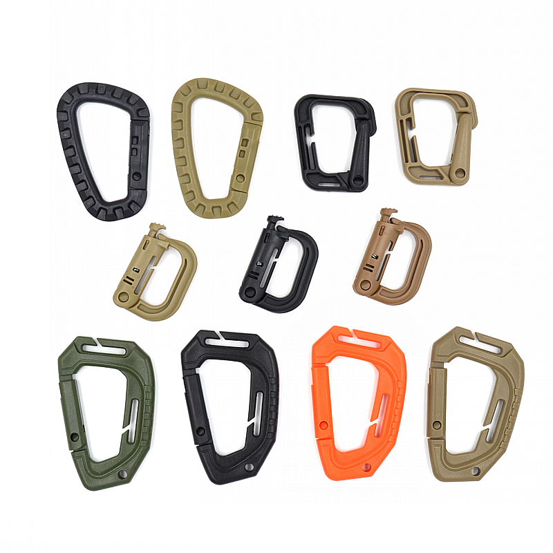 KAM Hualian plastic tactical D-shaped buckle Multi-purpose quick-hanging buckle carabiner lightweight tactical hook
