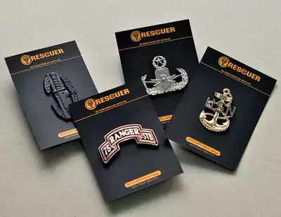 Rescuer USN Navy Chapter Infantry Assault Chapter EOD Explosives Expert Advanced Chapter 75 Ranger Metal badge