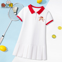 Girls dress summer 2021 New Style children POLO short sleeve princess dress loose fashion big child fairy