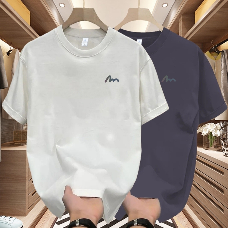 [Outlet Store] 300g Heavyweight Pure Cotton Short-Sleeve T-Shirt for Men, New Summer Sports Casual Top, Undershirt