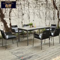 Spring Shores Courtyard Soft Dress Table And Chairs Hotel Yang Guang Room Outdoor Leisure Minima Table And Chairs Combination Boilerplate Design Furniture