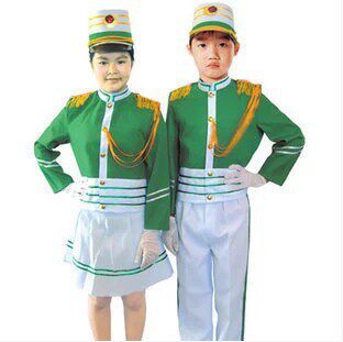 Young children's flag-raising garment middle and secondary school student honor guard clothing Young children's drum clothing new
