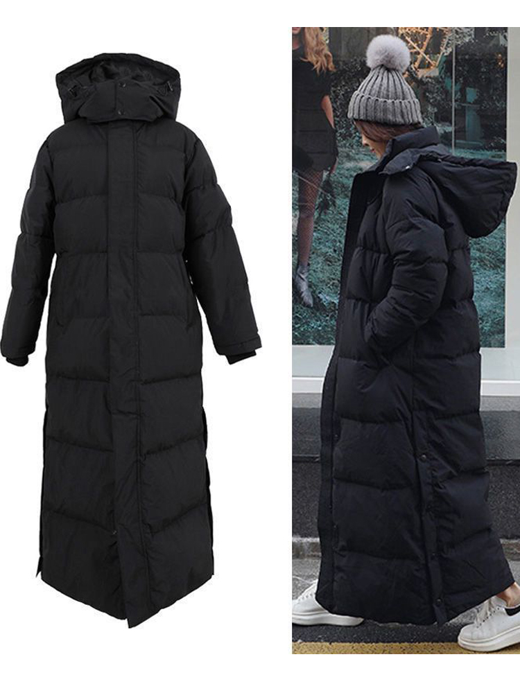 Down parka Super long jacket female knee womter jacket woma