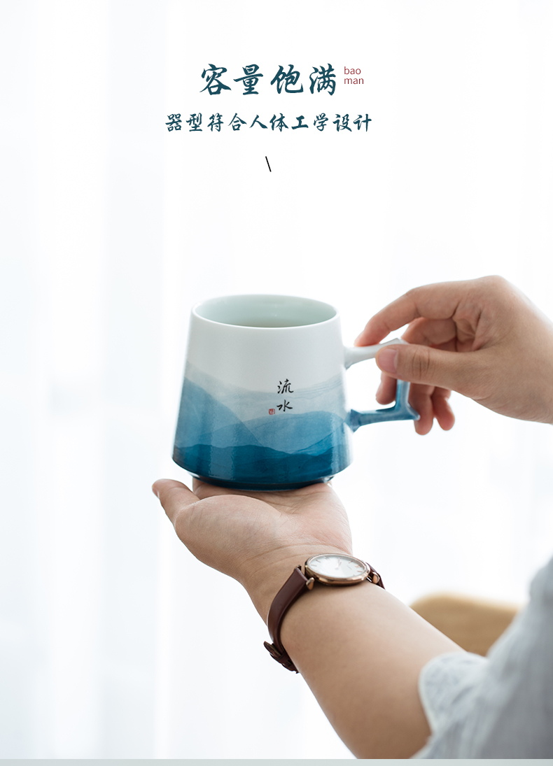 Jingdezhen official flagship store picked Jane painting ceramic coffee cup set right gifts business office