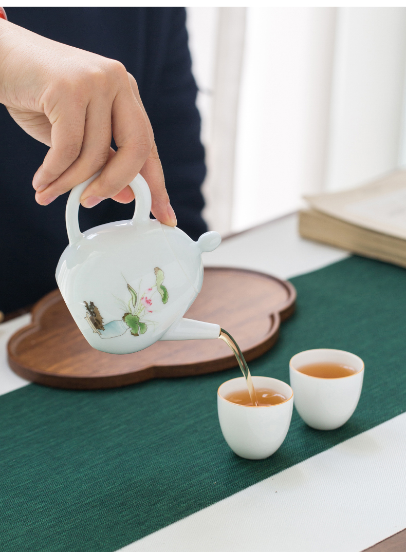 Jingdezhen official flagship store ceramic kung fu tea set to soak up the teapot tea set of the sample tea cup