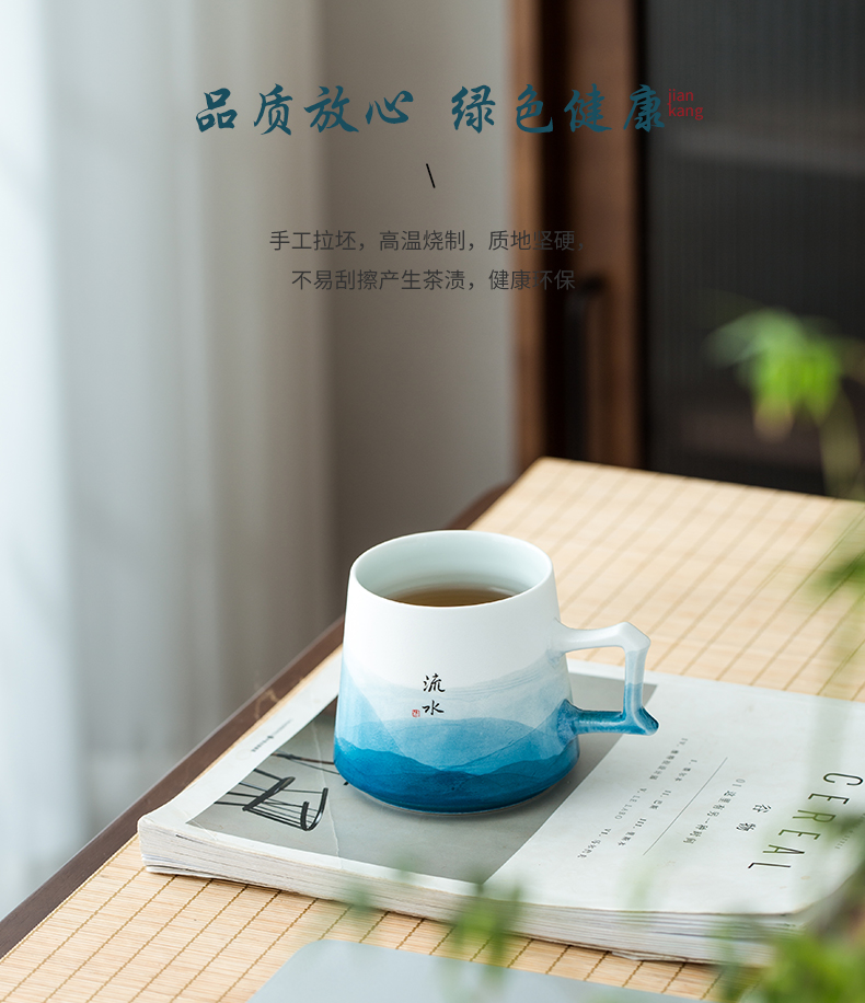 Jingdezhen official flagship store picked Jane painting ceramic coffee cup set right gifts business office