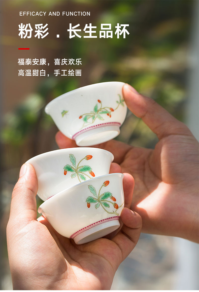 Jingdezhen flagship stores in hand - made ceramic kung fu tea tea set single individual special small cup of tea