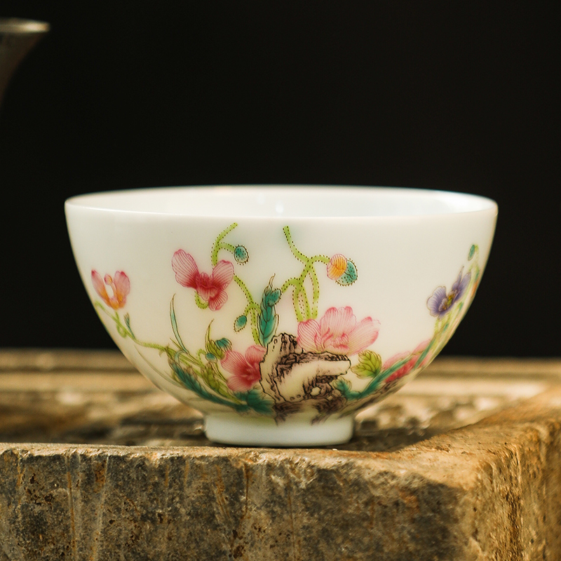 Jingdezhen official flagship store corn poppy ceramic cups on household glaze color sample tea cup kung fu tea cup