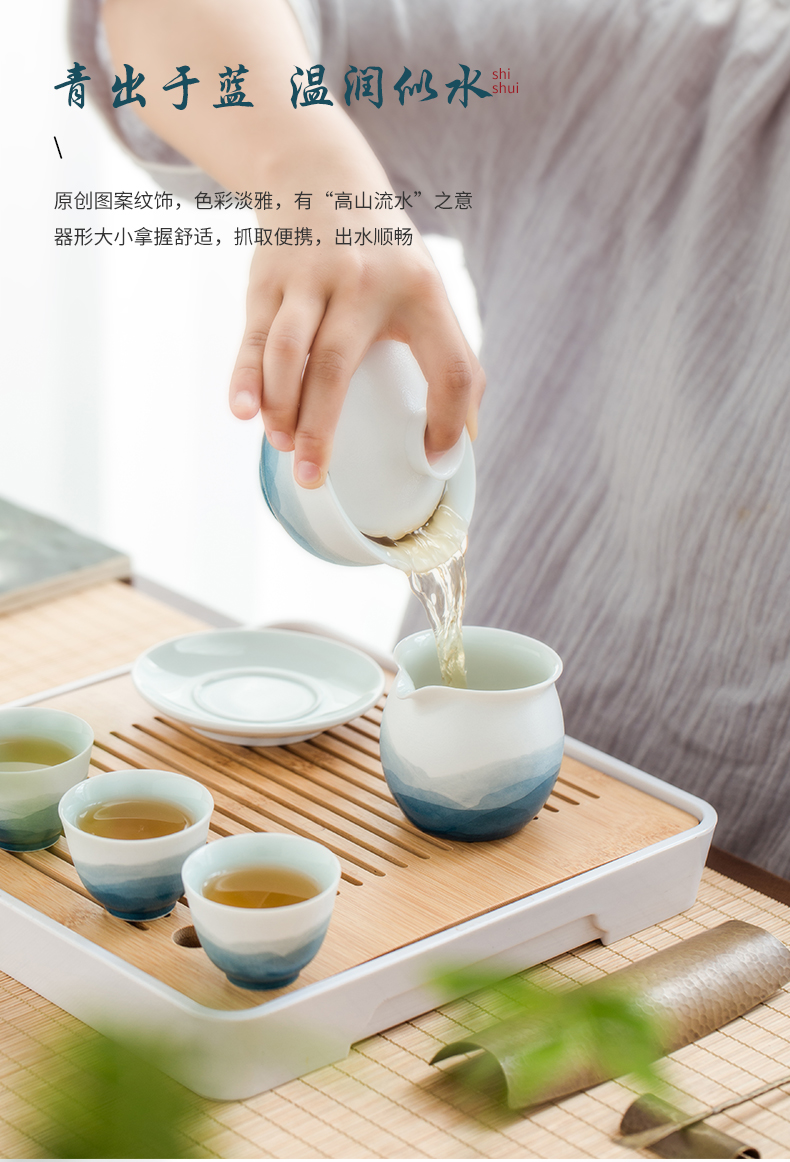 Jingdezhen flagship store ceramic retro small tureen cups water cup tea tea set