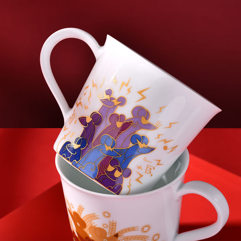 Jingdezhen flagship store express picking keller cup for cup set high temperature ceramic porcelain gift gift box