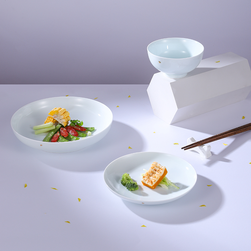 Jingdezhen 's flagship store in tableware suit to eat the bread and butter plate combined with high temperature ceramic porcelain gift gift box