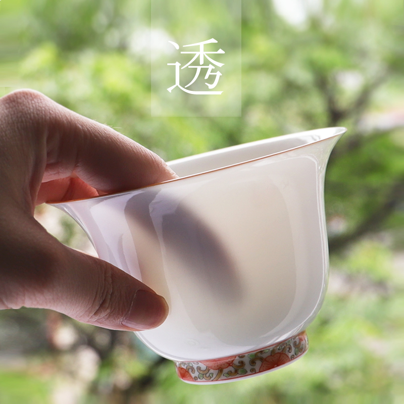 Jingdezhen flagship stores in hand - made ceramic tureen single kung fu tea cups sample tea cup tea tureen