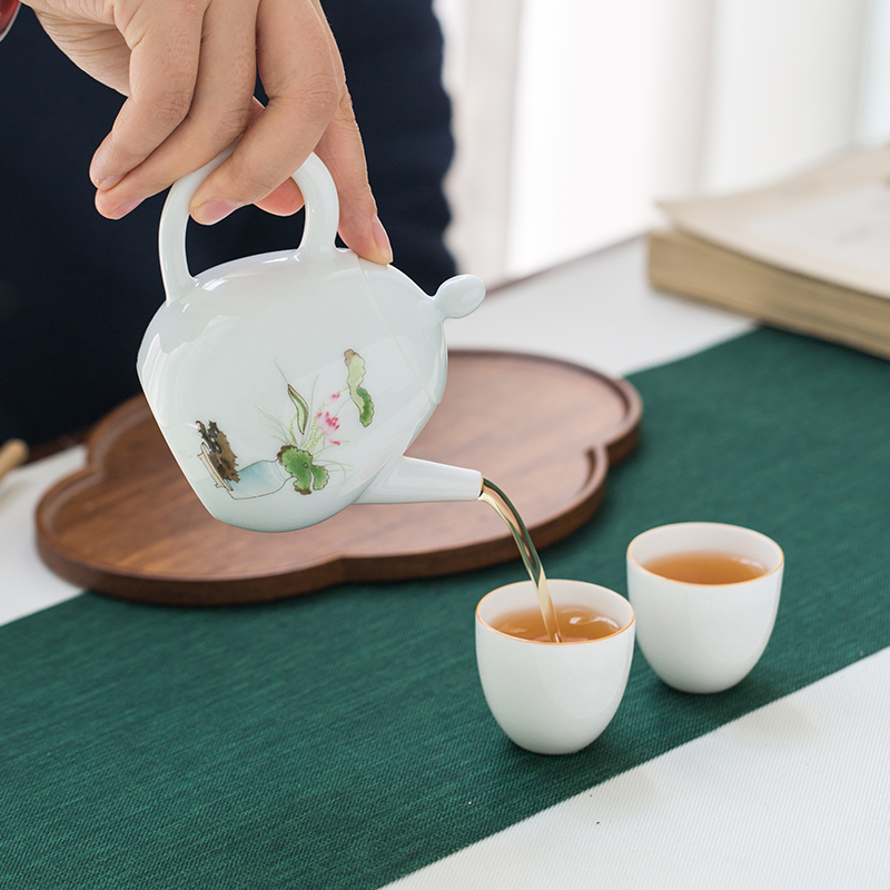 Jingdezhen official flagship store ceramic kung fu tea set to soak up the teapot tea set of the sample tea cup