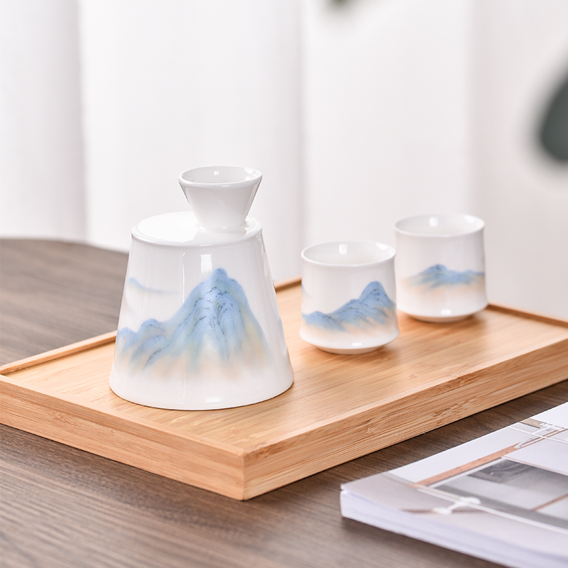 Jingdezhen flagship store of Chinese ceramic wine suits for home wine wine wine wine and liquor points a small handleless wine cup