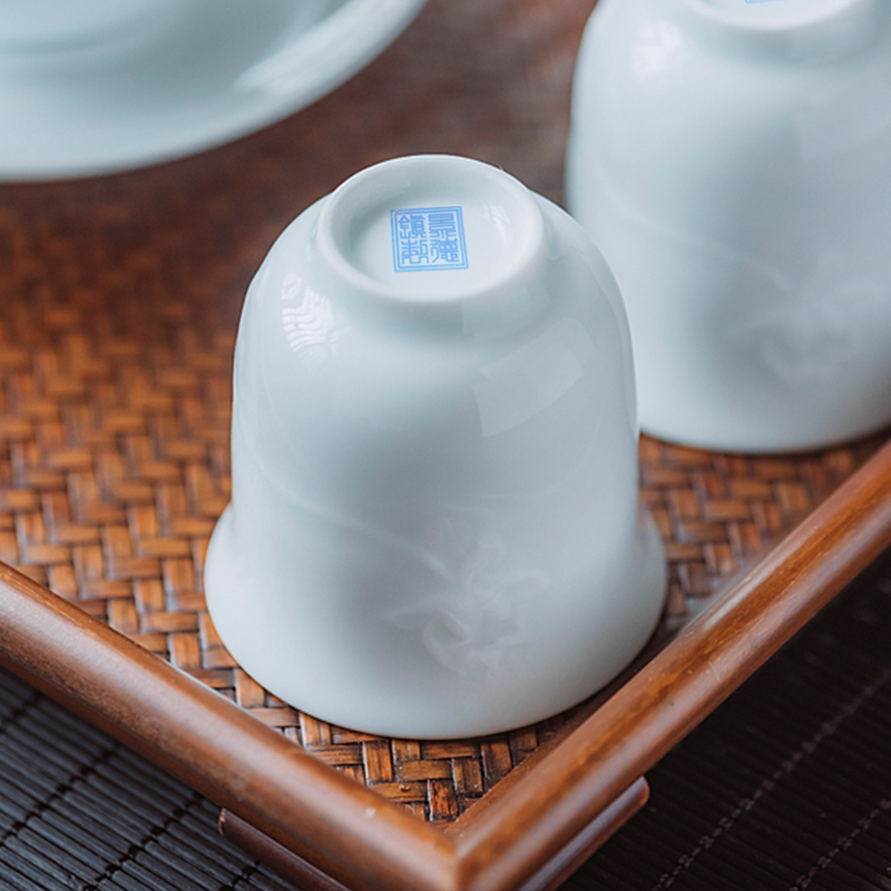 Jingdezhen flagship store of ceramic tea set shadow celadon manual kung fu tea tea tureen tea cups