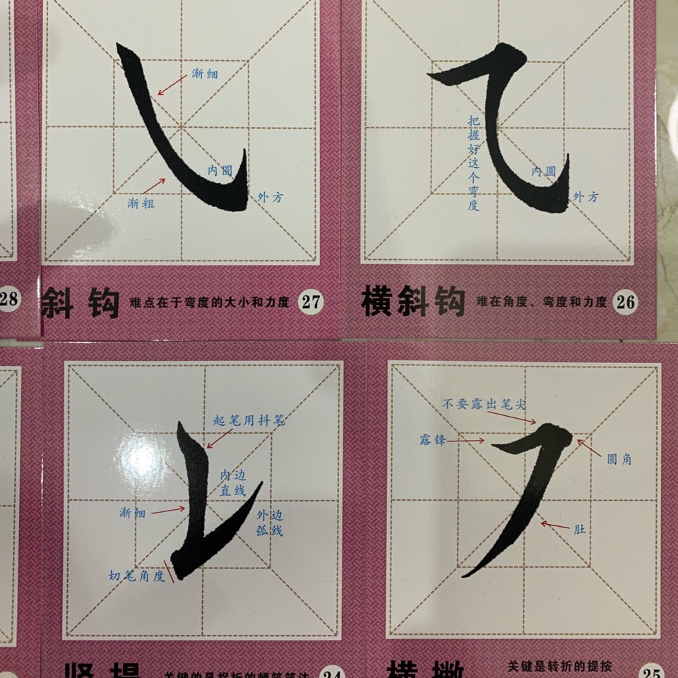 New European body block book Hideaki Hideaki 42 common basic stroke character postscript character card adult Linimiao-Taobao