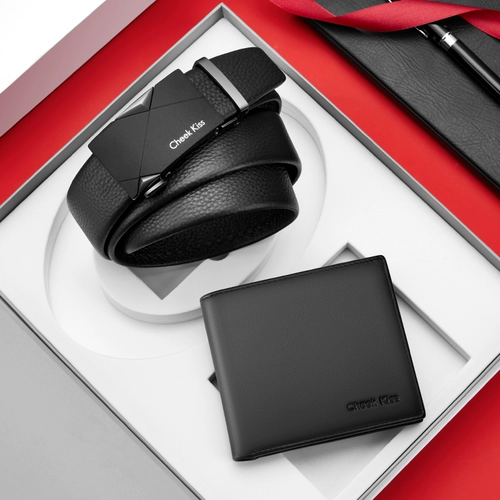 Мужской ремень, высококлассные кожаные штаны, подарочная коробка на день Святого Валентина, из натуральной кожи, подарок на день рождения