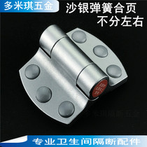  Bathroom partition hardware accessories Toilet compartment Dinggu sand silver concealed automatic closed door spring hinge hinge