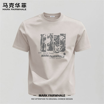 Mark huafei summer 220g short-sleeved cotton t-shirt for men