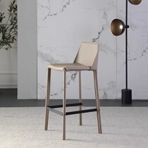 Italian minimalist saddle leather chair industrial style bar stool bar chair light luxury cafe saddle chair bar chair