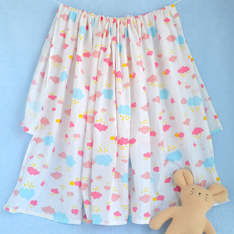 Ultra-thin cotton double-layer gauze baby summer cool quilt newborn baby cover blanket adult breathable summer