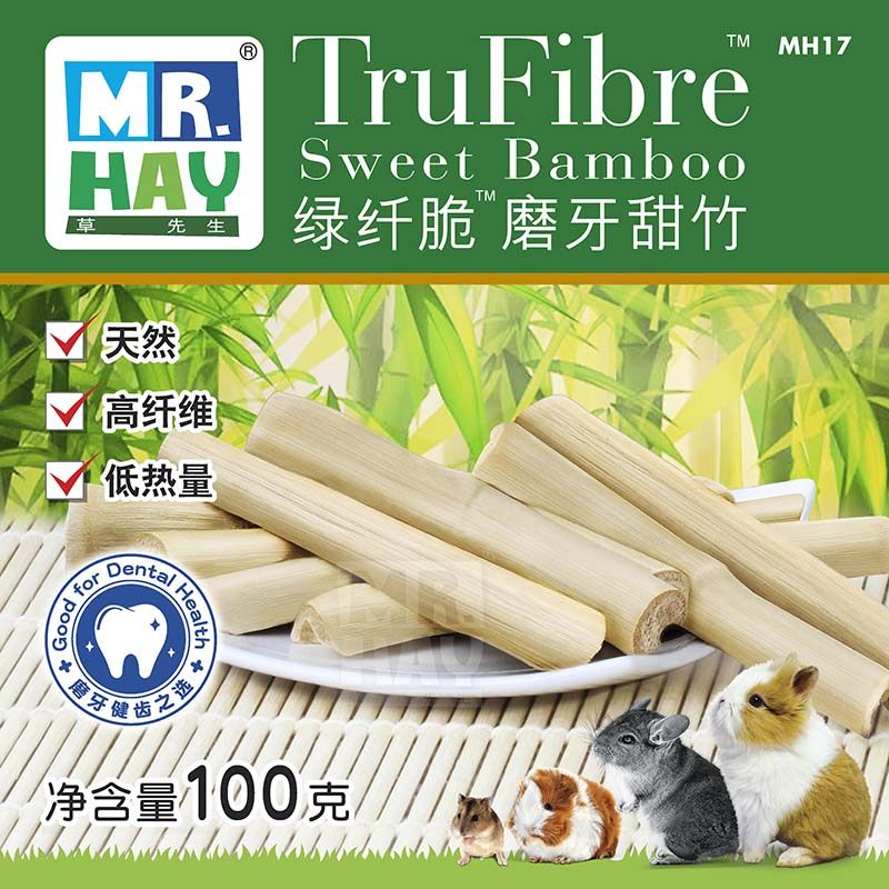  MR. HAY Grass Mr. High Fiber Sweet Bamboo 100g Rabbit Totoro Guinea Pig Pet Teething Stick mh17
