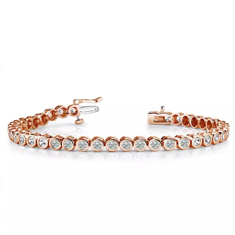 18K White Gold Diamond Bubble Bracelet for Women, Colored Gold, Yellow Gold, Rose Gold, Real Diamonds, Full Diamond Cluster Inlaid Bracelet, Au750 Bracelet
