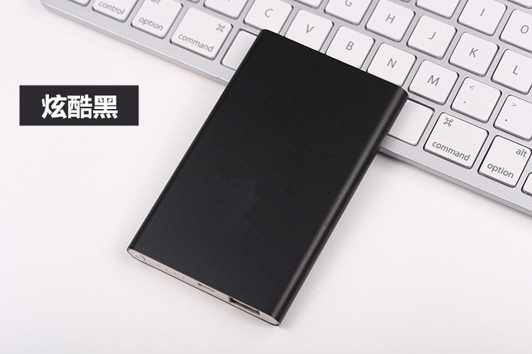 Black / Cool Black [20000Mah]power bank portable battery enterprise gift customized LOGO Metal ultrathin portable source 20000 mah currency