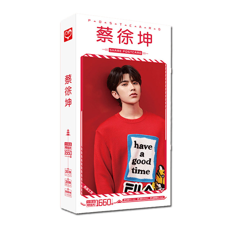 Chai Xu Kun postcard small card photo collection Signature Write a real sticker star Birthday Gifts of the same Neighborhood Birthday Gifts
