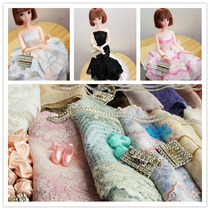 Barbie dolls clothes fabric diy handmade princess children foreign dolls dresses material bags lace lace