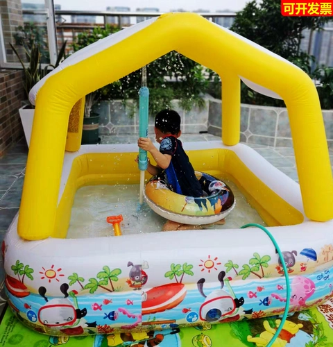 Intex, средство для принятия ванны, детский квадратный бассейн, защита от солнца