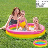 57412+ ног насоса+ 5 Цветного шарика/пузырькового дна Детская вода и земля двойное использование