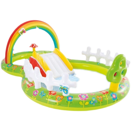 Intex, большой бассейн для игр в воде, горка, надувной замок, вечернее платье, увеличенная толщина