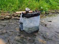 Ведро для воды 打水桶提绳钓鱼井用取水加厚透明可折叠活鱼桶便携海钓饵鱼小鱼桶