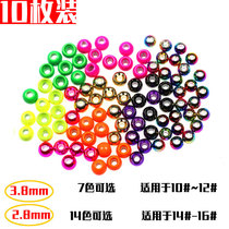 10pcs 14-color copper head beads fly fishing nymph hook weighted copper beads fly hook tied 2 8mm 3 8mm