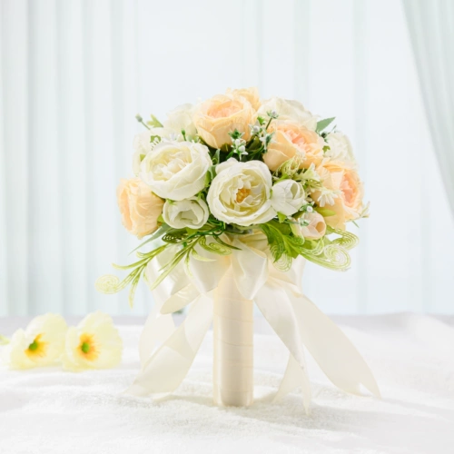 Свяжите Fander, The Flower Wedding Tulip, симуляция цветочного букета цветка, невесты невесты невесты, опора для свадебного предмета, регистр вуаль.