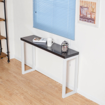 Modern simple Wrought iron solid wood entrance table Computer table Entrance table Sofa side table TV cabinet Corner table