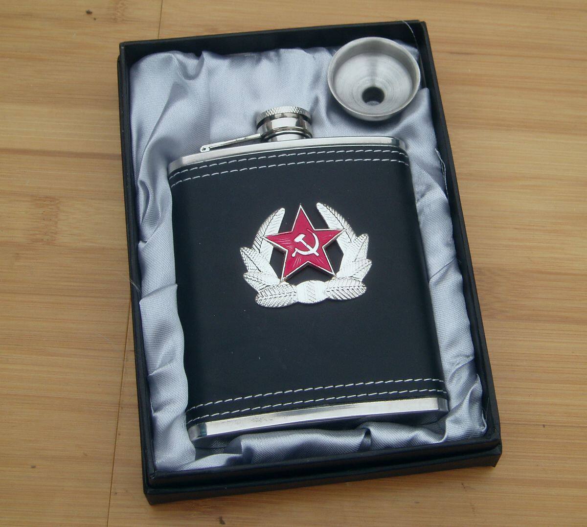 Snow Wolf Lake 7 Oz Red Star Wine Jug 304 Stainless Steel Carry-on Wine Pot Wine With Business Gift Wine Pot