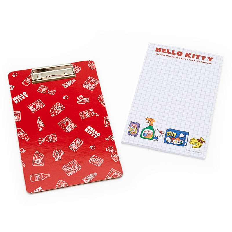 Japanese SanrioHello Kitty to sign this poo paper with mini writing tablet clip cushion (supermarket)