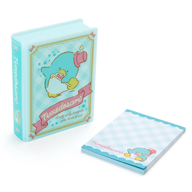 Japan SanrioTuxedo Sam Penguin book type mini box with note book Note paper message paper