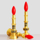 财神爷招财灯纯黄铜合金电子蜡烛灯烛台家用供奉佛神台长明专用灯