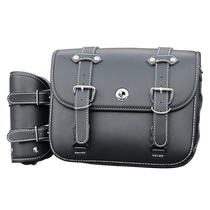 Wuji CU525 side bag motorcycle bag leather bag retro saddle bag canvas bag modified folding backrest