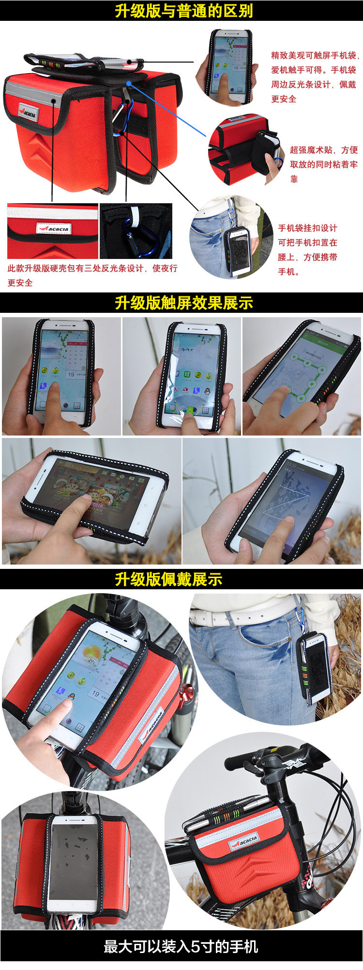 Sacoche pour vélo mixte ACACIA - Ref 2216766 Image 10