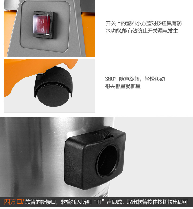 máy hút bụi cầm tay lock&lock Máy hút bụi Jieba BF501 hộ gia đình mạnh mẽ, ướt, khô, sử dụng kép Máy hút nước 30L cửa hàng rửa xe thương mại chuyên dụng - Máy hút bụi liectroux xr500