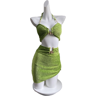 Omom bikini sexy three-piece set beach vacation