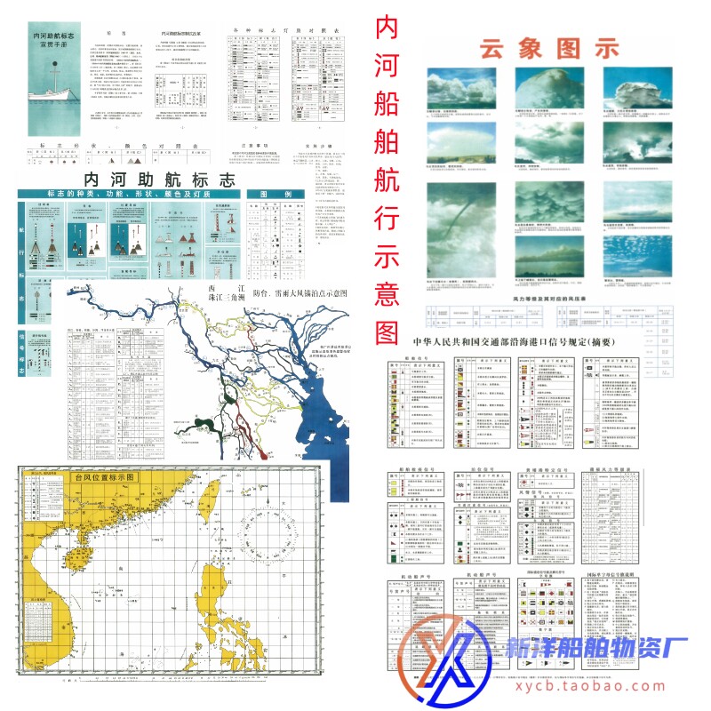 Abstract of the Cloud Elephant Chart Typhoon Signage Chart Coastal Port Signal Regulations Inland Waterway Vessel Navigation Aid Signage Promotion Manual — تصویر 1