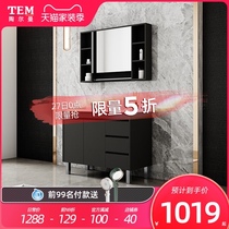  Nordic bathroom cabinet Solid wood washbasin cabinet washbasin cabinet Bathroom sink washbasin cabinet combination floor-standing